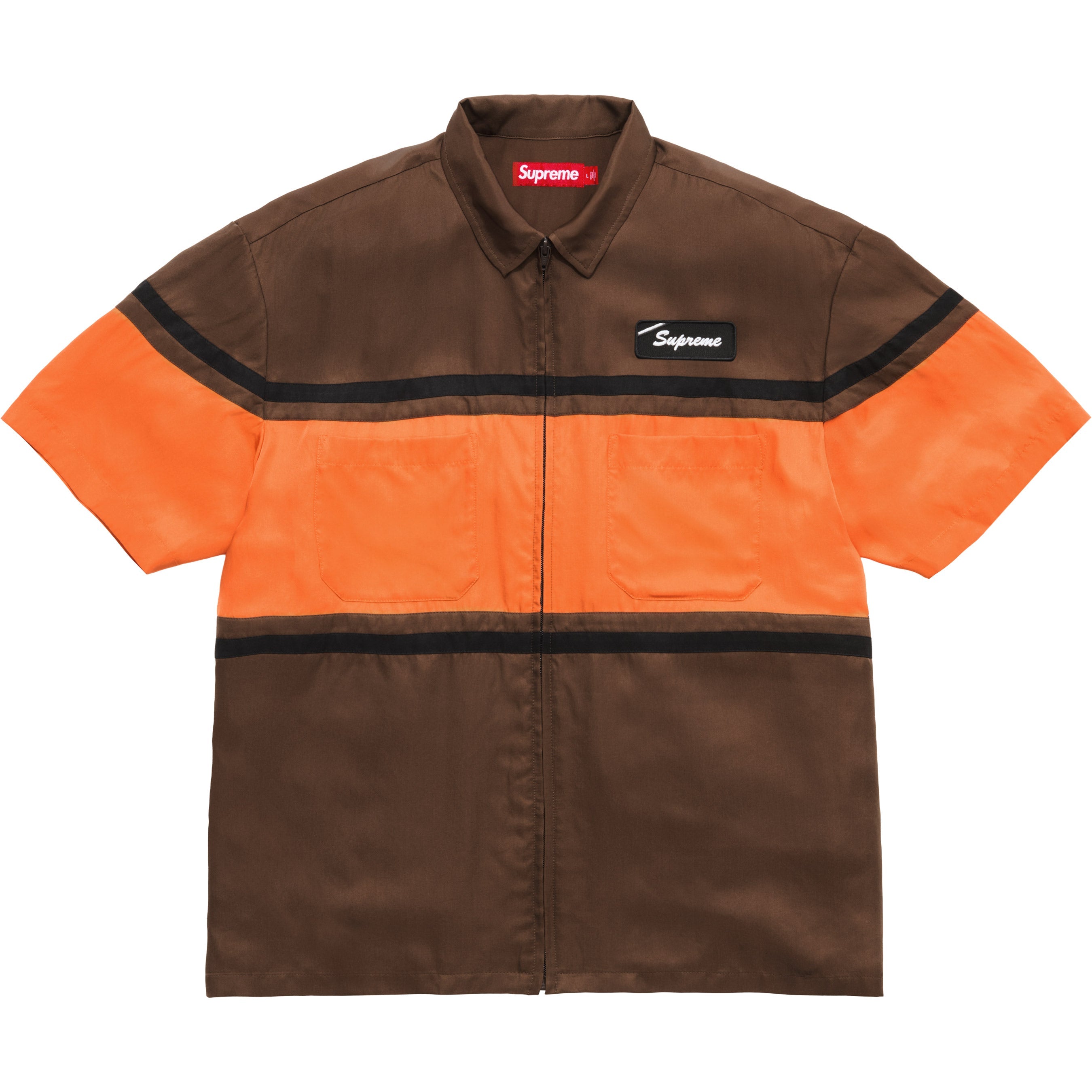Silk Zip Up S/S Shirt view 8